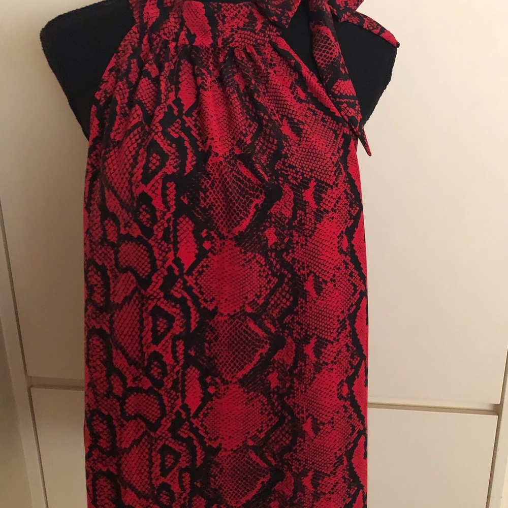 Love this Red snake skin pattern top!